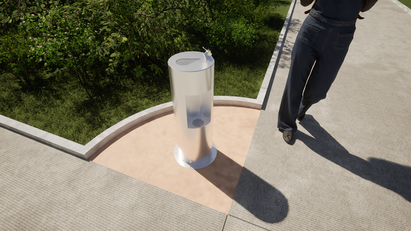 Stainless Steel Drinking Fountain with Bottle Filler - Mount Eden