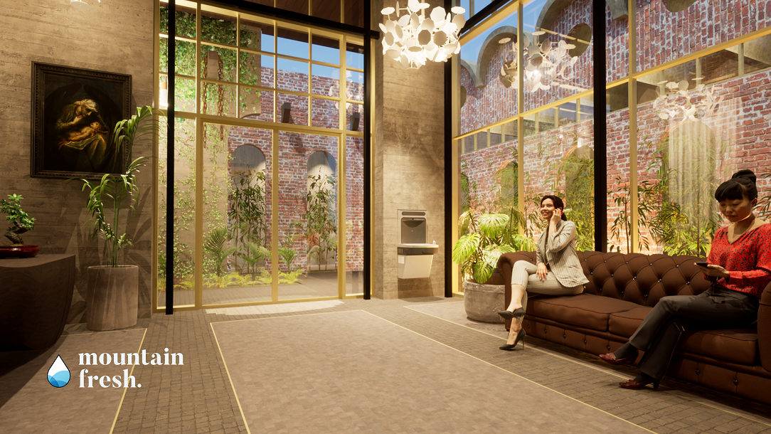 Mountain Fresh Mount Ruapehu drinking fountain side view