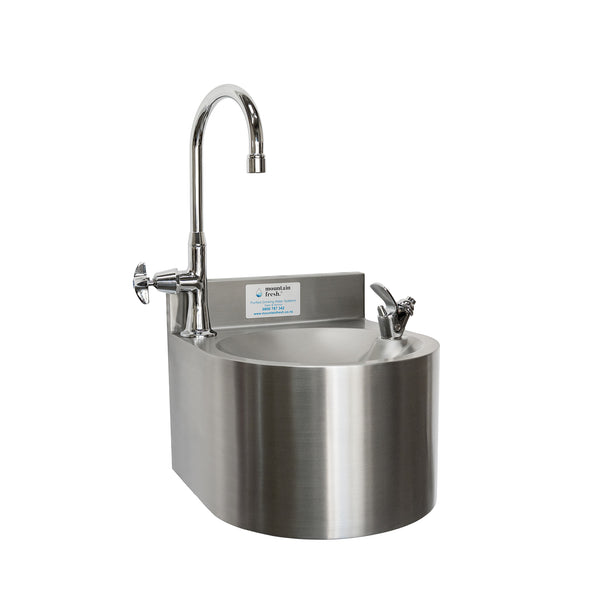 Stainless Steel Wall Mounted Fountain With Robust Bottle Filler - Mount Cardrona