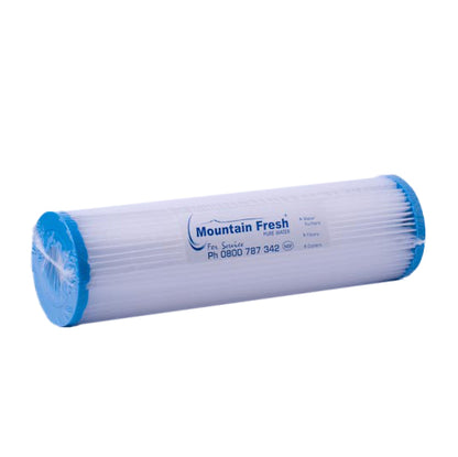 10-inch pleated filter alternate view by Mountain Fresh showing structure and design.