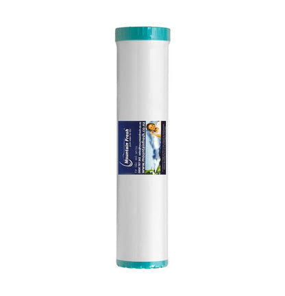 Mountain Fresh 20 Jumbo Carbon Filter CBWGACKDF20 – 20-inch carbon filter with KDF media.