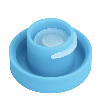 Side view of a Mountain Fresh cooler flow cap attached to a water bottle, highlighting the lever for easy water pouring