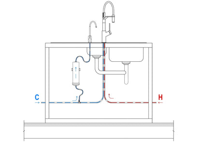 Mountain Fresh Deluxe Tap GN Diagram – diagram showing components of a deluxe green water tap.