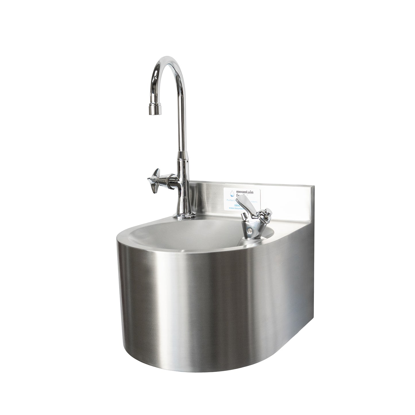 Stainless Steel Wall Mounted Fountain With Robust Bottle Filler - Mount Cardrona