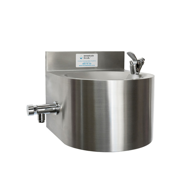 Stainless Steel Wall Mounted Fountain With Side Mounted Bottle Filler - Mount Cardrona