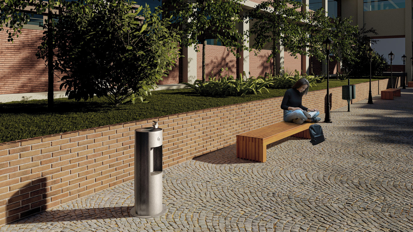 Stainless Steel Drinking Fountain with Bottle Filler - Mount Eden