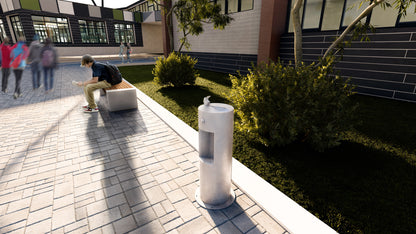 Stainless Steel Drinking Fountain with Bottle Filler - Mount Eden