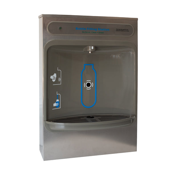 Mount Karangahake fountain full frontal view showing clean water dispensing.