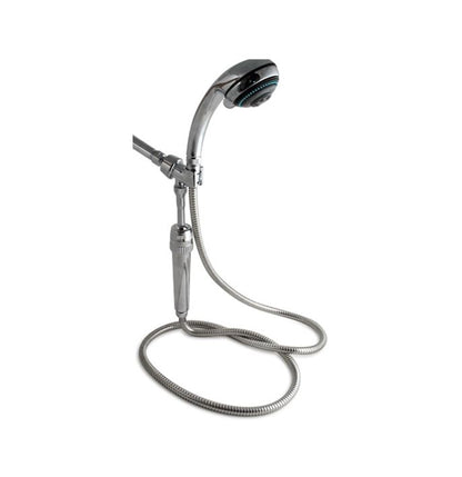 Shower hose water filter by Mountain Fresh, easy installation for clean, filtered shower water.