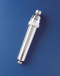 SHFCC shower hose filter showing side view and easy installation for filtered water.