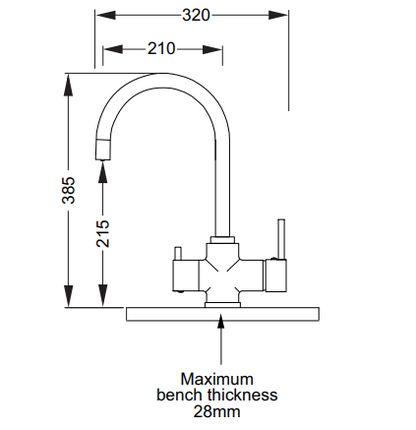 TAP 3L Specs – technical specifications diagram of a 3L Tri Tap.